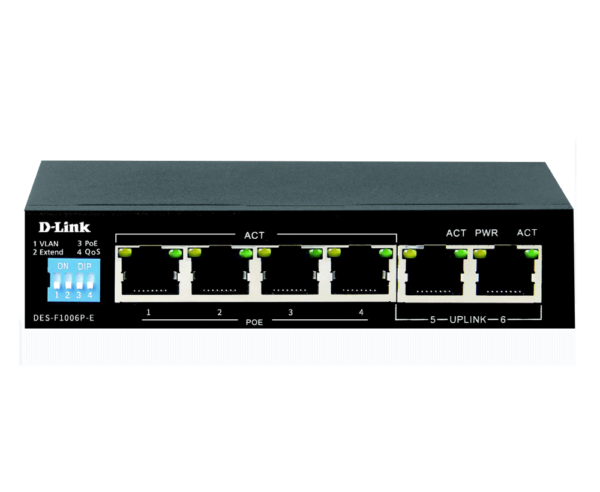 Dlink DES-F1006P-E 6-Port Unmanaged PoE Switch